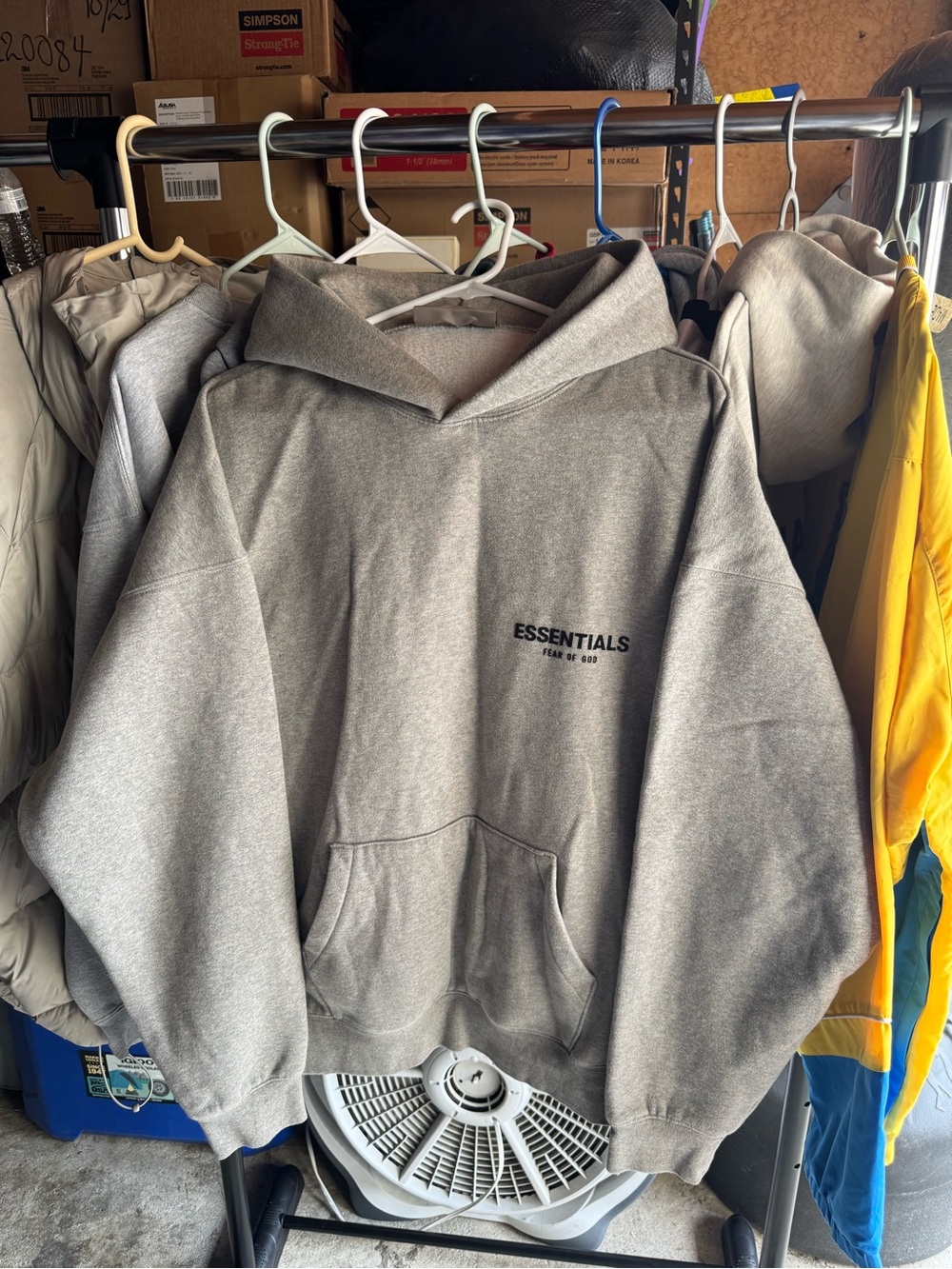 2 Pack Essentials Grey and Bone Hoodies